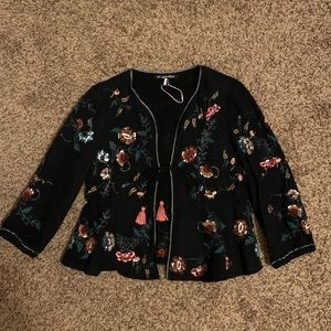 Zara flower blazer